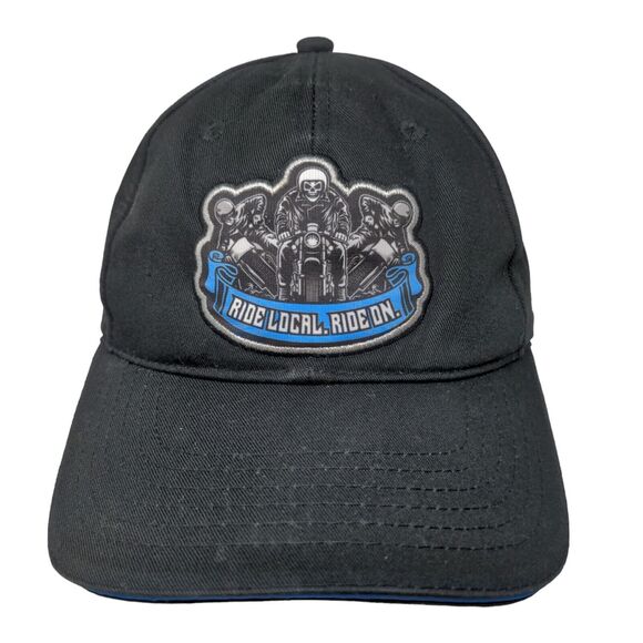 Ride Local Ride On Slideback Hat Black One Size Embroidered Allstate - Picture 1 of 8